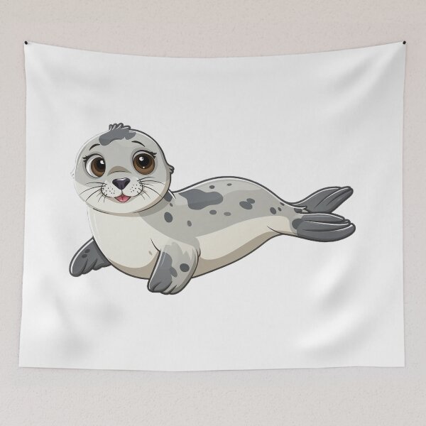 Item preview, Cute cartoon seals designed and sold by Stickermagician.