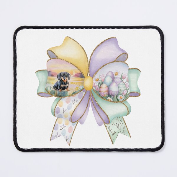 Item preview, Dachshund Easter Bow designed and sold by MadCatPrints.
