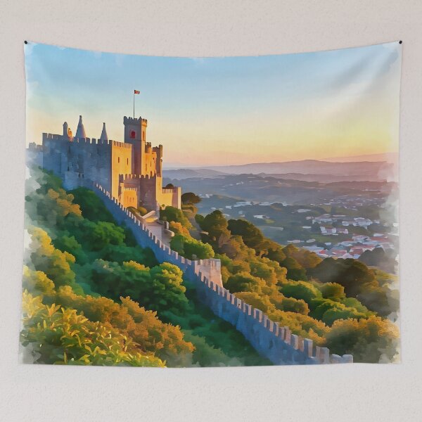 Item preview, Moorish Castle, Sintra: Sunset Splendor designed and sold by LSVart.