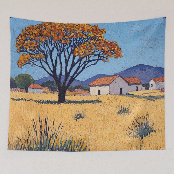Item preview, Angola landscape | Post-impressionist painting style designed and sold by ComicsFactory.
