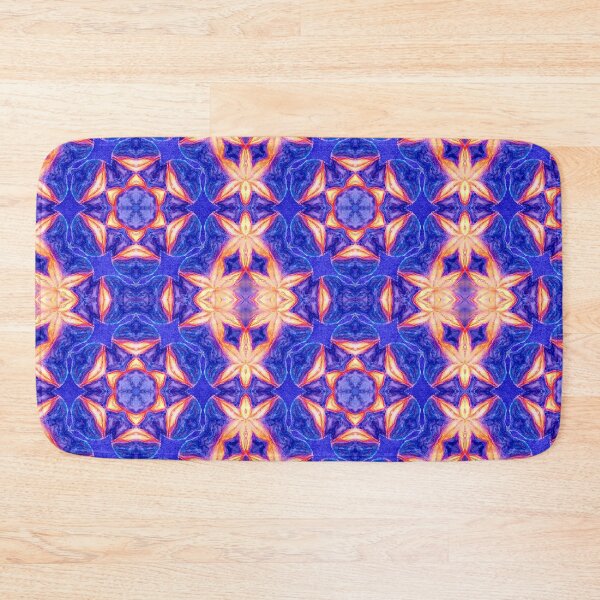 Item preview, Fiery flowers in blue, orange and red. Lotus mandala. Landscape orientation. designed and sold by Prem-Adri.