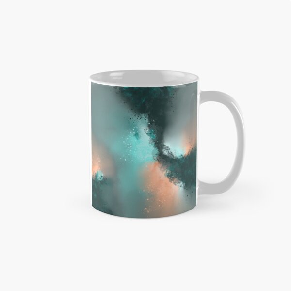 Item preview, Teal Skies - Teal Peach Orange Abstract designed and sold by Joey Santiago.