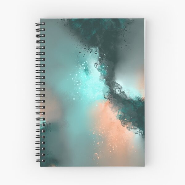 Item preview, Teal Skies - Teal Peach Orange Abstract designed and sold by Joey Santiago.