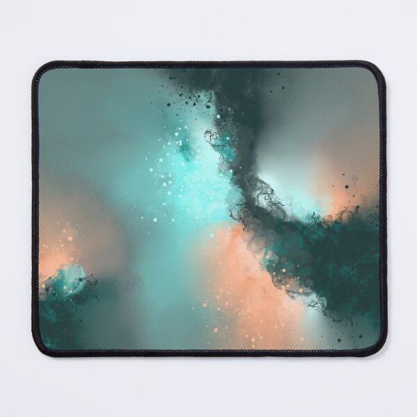 Item preview, Teal Skies - Teal Peach Orange Abstract designed and sold by Joey Santiago.