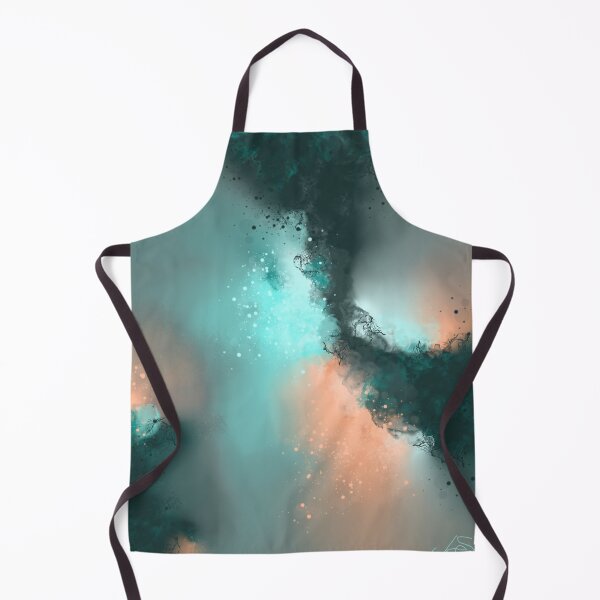 Item preview, Teal Skies - Teal Peach Orange Abstract designed and sold by Joey Santiago.