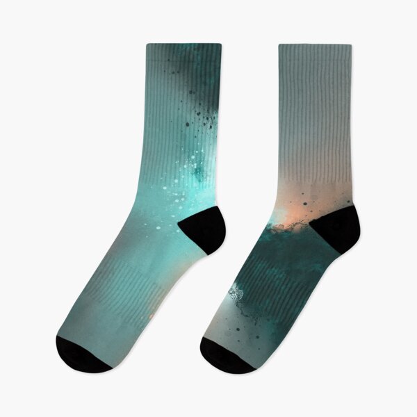 Item preview, Teal Skies - Teal Peach Orange Abstract designed and sold by Joey Santiago.