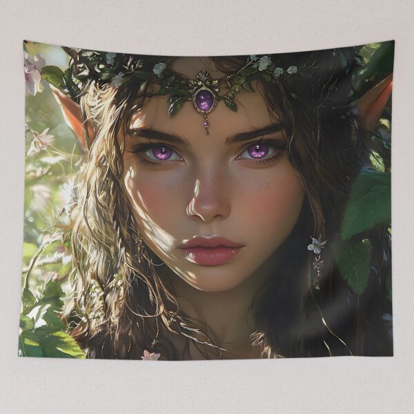 Item preview, Enchanted Violet Gaze designed and sold by AI-Only Creations.