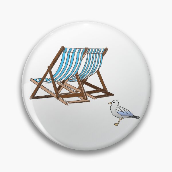 Item preview, Sea, Sit and Chill - Deckchairs and Seagulls designed and sold by CecileLenam.