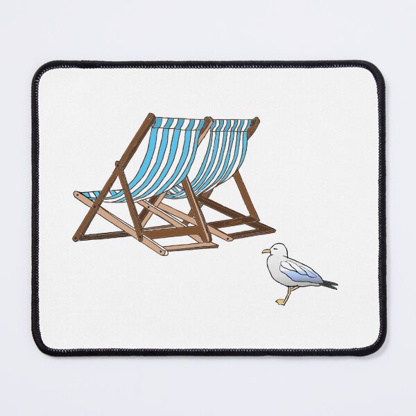 Item preview, Sea, Sit and Chill - Deckchairs and Seagulls designed and sold by CecileLenam.