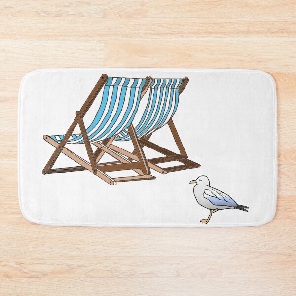 Item preview, Sea, Sit and Chill - Deckchairs and Seagulls designed and sold by CecileLenam.