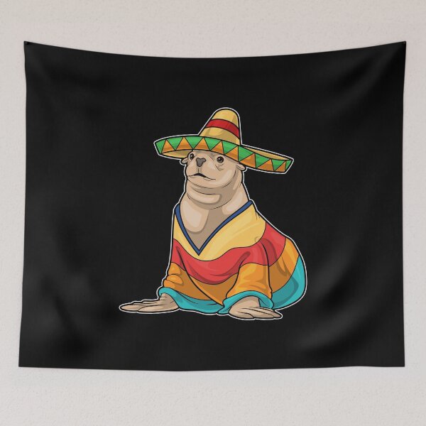 Item preview, Seal Mexican hat designed and sold by Snabdesign84.