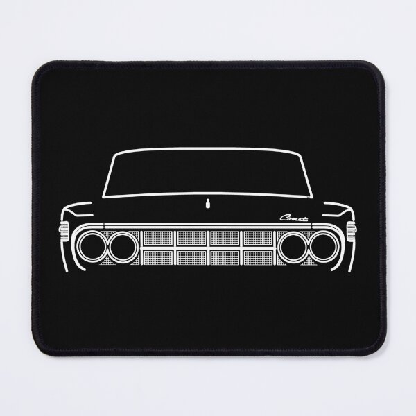 Item preview, Mercury Comet Caliente 1960s American classic car white outline designed and sold by soitwouldseem.