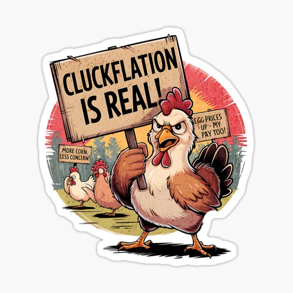 Item preview, Cluckflation Is Real - Chickens Protesting Price Of Eggs designed and sold by EpochFusion.