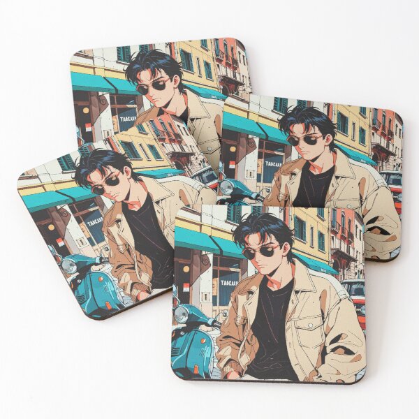Item preview, 90s Anime Italian Men - Confident Style designed and sold by RetroRebootShop.