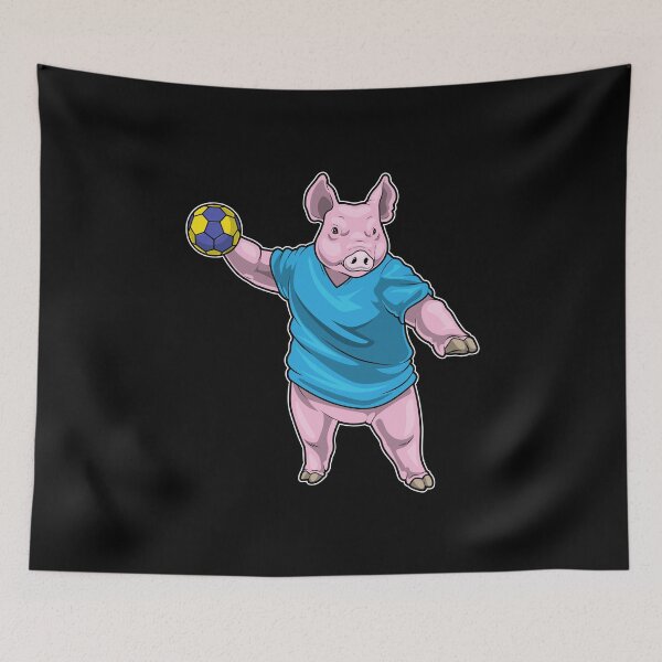 Item preview, Pig Handball player Handball designed and sold by Snabdesign84.