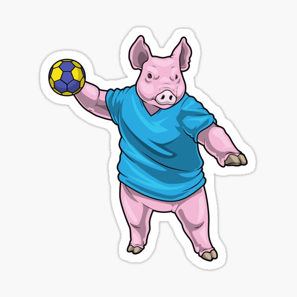Item preview, Pig Handball player Handball designed and sold by Snabdesign84.