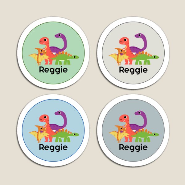 Item preview, Personalized Dinosaur Name Label Sticker Pack For Reggie designed and sold by IrisAndIvy.