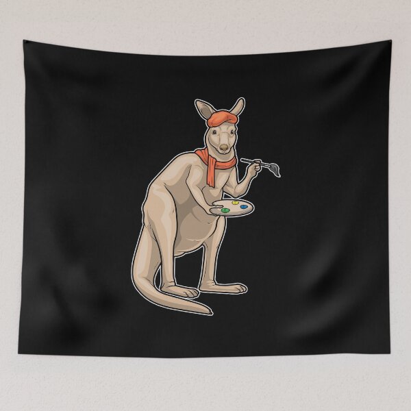 Item preview, Kangaroo Painter Paint brush Painting designed and sold by Snabdesign84.