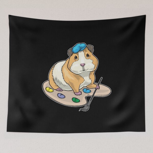 Item preview, Guinea pig Painter Paint brush Painting designed and sold by Snabdesign84.
