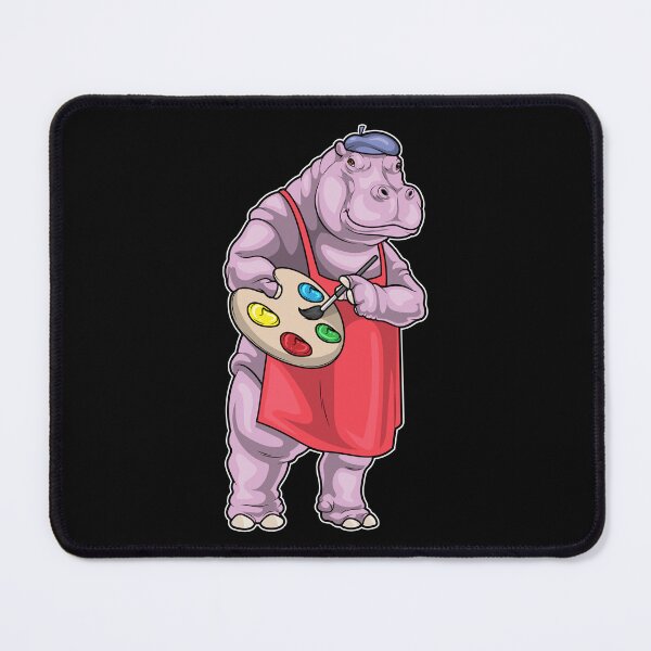 Item preview, Hippo Painter Paint brush Painting designed and sold by Snabdesign84.