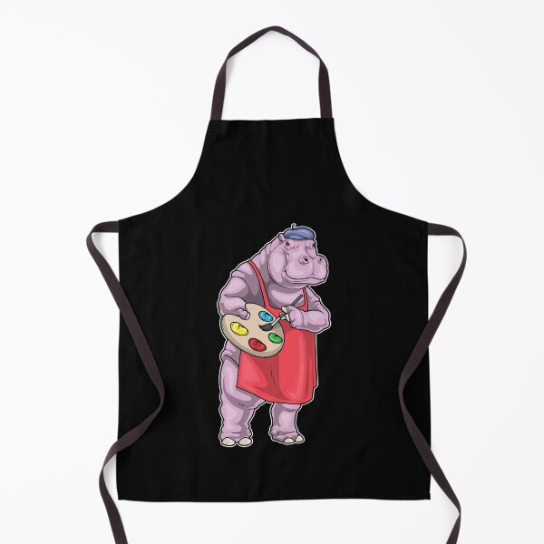 Item preview, Hippo Painter Paint brush Painting designed and sold by Snabdesign84.