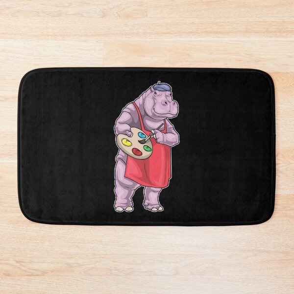 Item preview, Hippo Painter Paint brush Painting designed and sold by Snabdesign84.