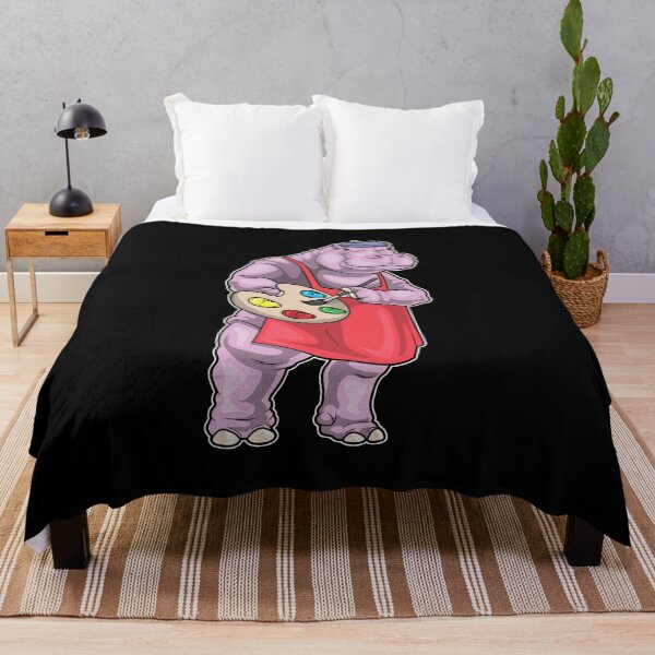 Item preview, Hippo Painter Paint brush Painting designed and sold by Snabdesign84.