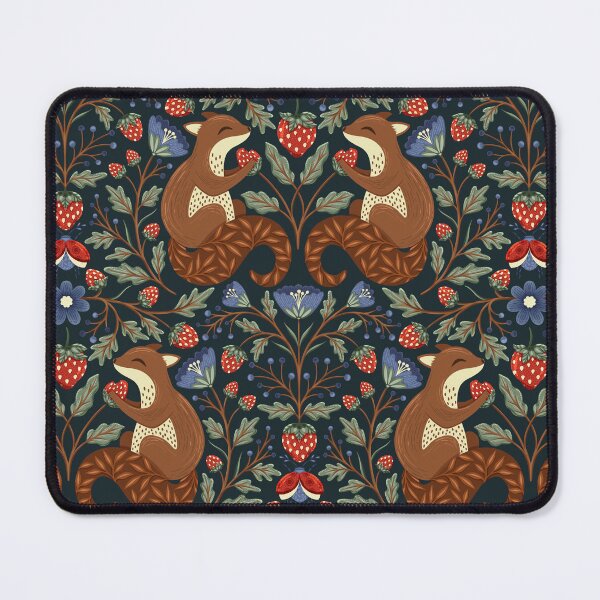 Item preview, Botanical bliss, squirrels among blossoms and berries designed and sold by OzdeBayer.