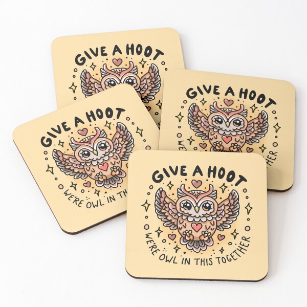 Item preview, Give a Hoot – We’re Owl in this Together! – Kawaii Owl – Flash  – Animal Puns designed and sold by TweeSpark.