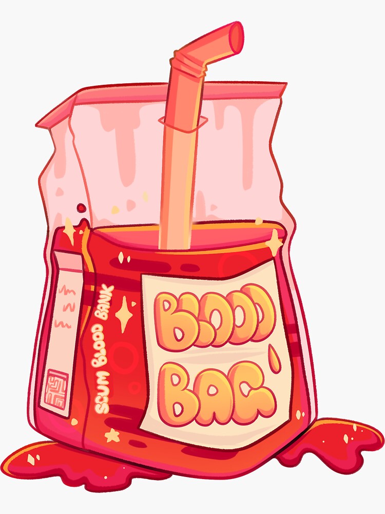 Thumbnail 3 von 3, Sticker, Victors Blutbeutel – Rot designt und verkauft von Nonpractical.