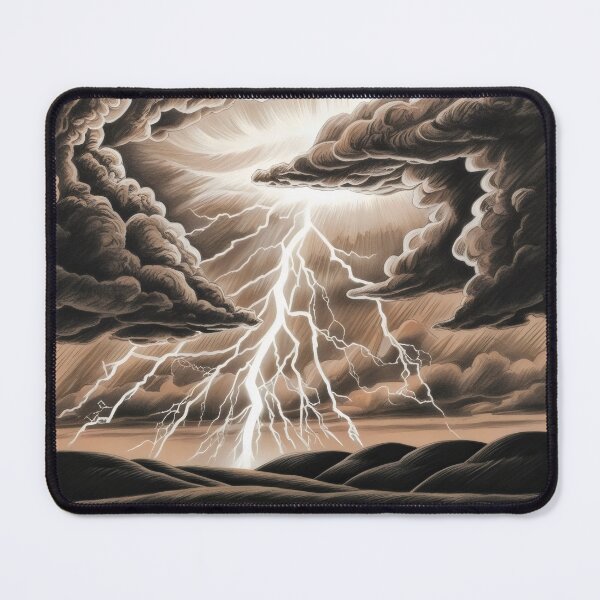 Item preview, Electrifying Storm - Dramatic Lightning Sketch designed and sold by WildlifeInc.