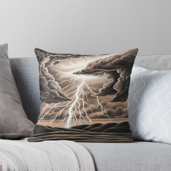Item preview, Electrifying Storm - Dramatic Lightning Sketch designed and sold by WildlifeInc.