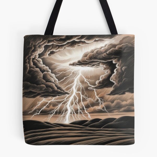 Item preview, Electrifying Storm - Dramatic Lightning Sketch designed and sold by WildlifeInc.