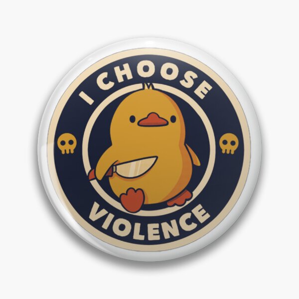Item preview, Funny I Choose Violence Angry Duck Meme Dark Humor Design designed and sold by obev.