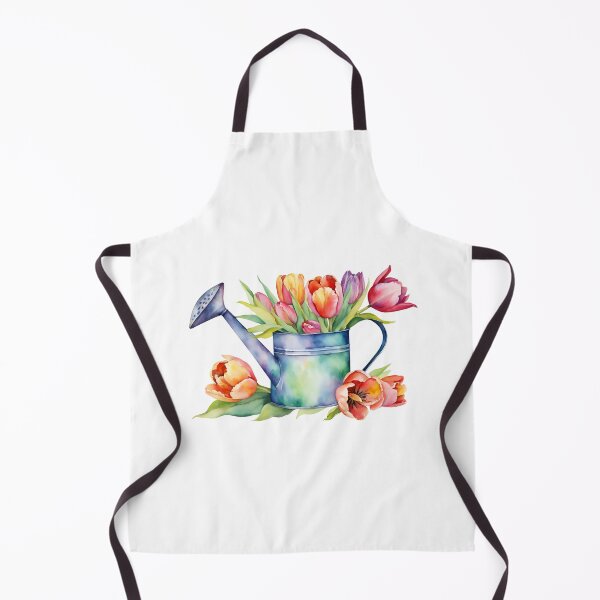 Item preview, Watercolor Watering Can with Tulip Flowers  designed and sold by silviaol.