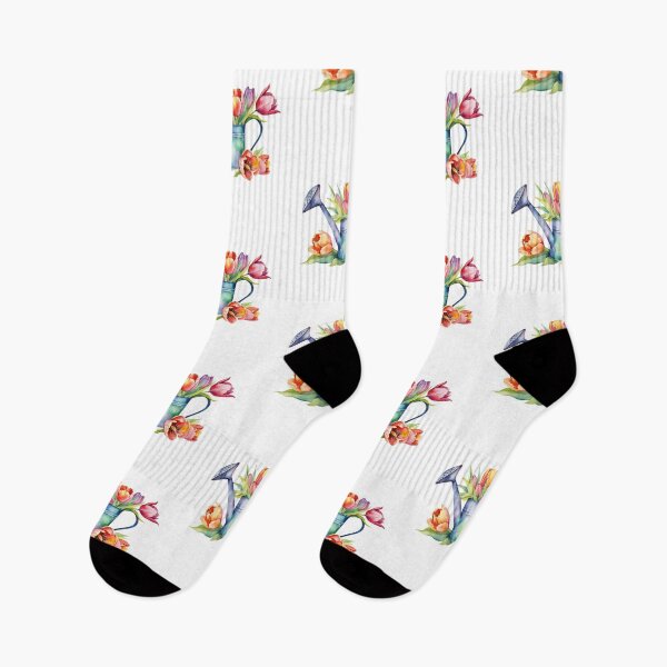 Item preview, Watercolor Watering Can with Tulip Flowers  designed and sold by silviaol.