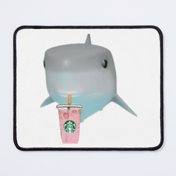 Item preview, Shark drinking Starbucks designed and sold by saylucyernaga.