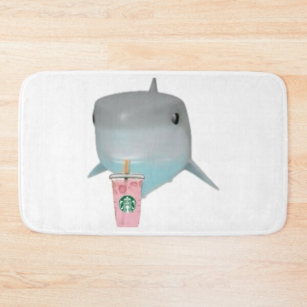 Item preview, Shark drinking Starbucks designed and sold by saylucyernaga.