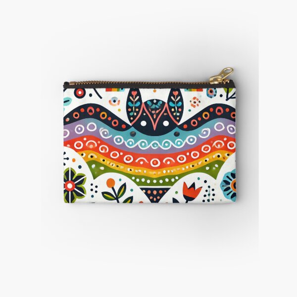 Item preview, Scandinavian Folk Art Rainbow Animals - Cute Colourful Bat by heidiannemorris designed and sold by FOLK ART FUSION by heidiannemorris.