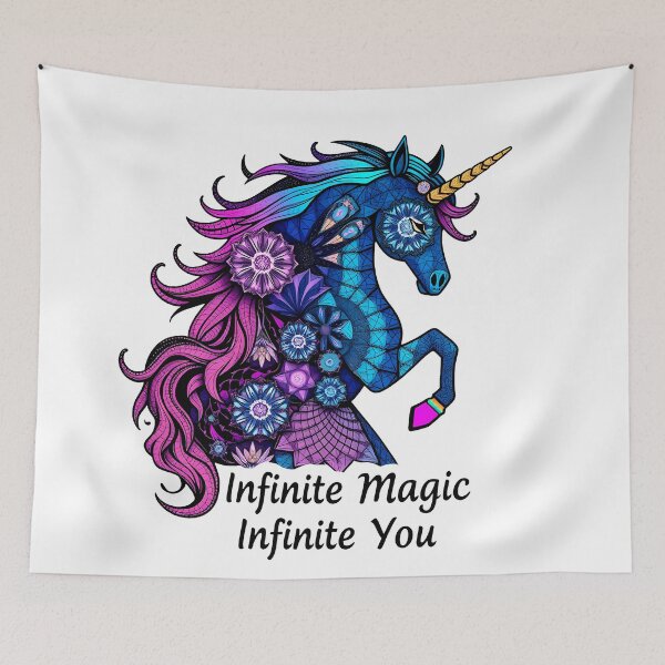 Item preview, Infinite Magic, Infinite You – Kaleidoscopic Unicorn designed and sold by zoughlal.