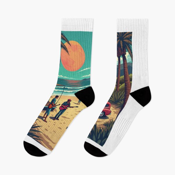 Item preview, Neon Surf Club Sax - Vibrant Comic Book Style Art designed and sold by Rockuanna.