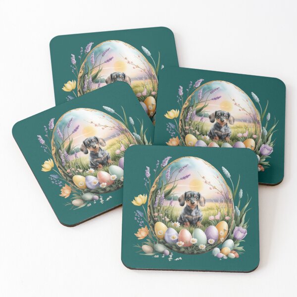 Item preview, Dachshund Easter Egg designed and sold by MadCatPrints.