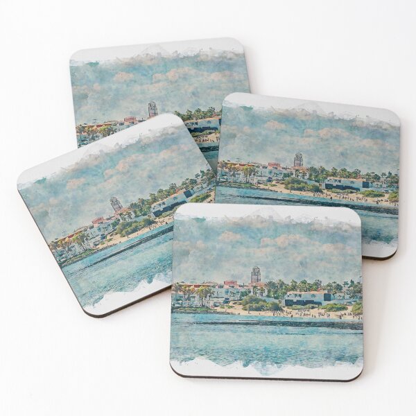 Item preview, Corralejo Fuerteventura Watercolour Effect Photo 31 designed and sold by GG WALL ART.