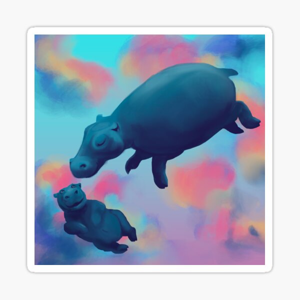 Item preview, Momma and Baby Hippos designed and sold by ChokkieTheCat.
