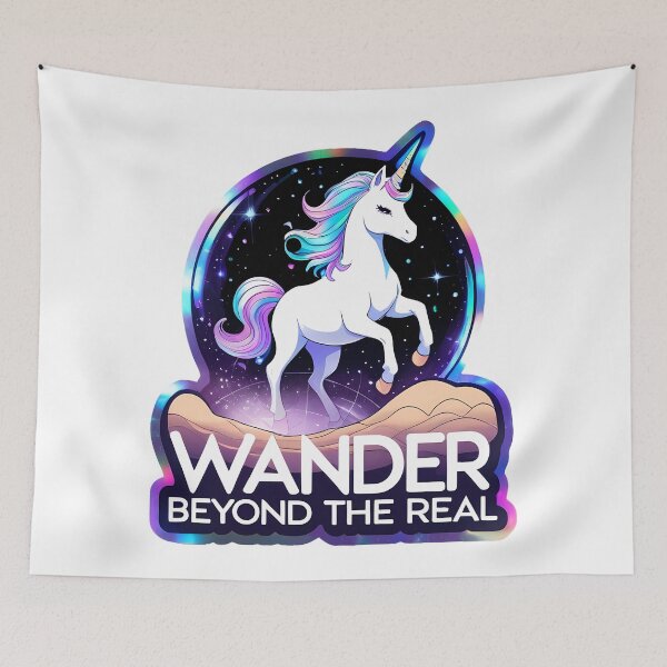 Item preview, Wander Beyond the Real – Holographic Desert Unicorn designed and sold by zoughlal.