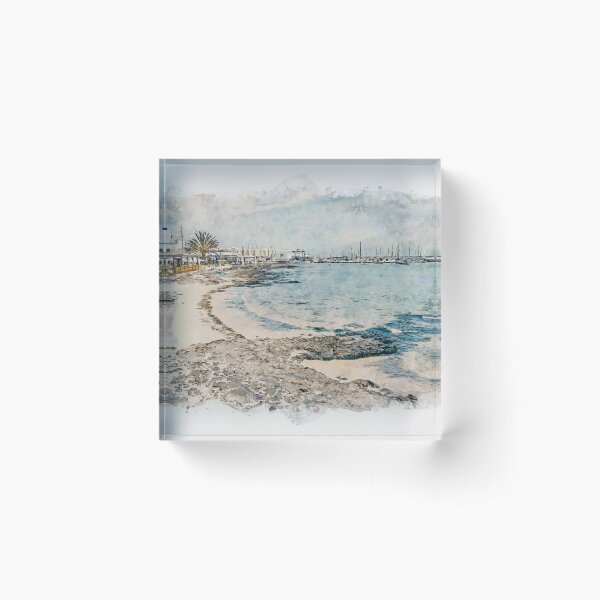 Item preview, Corralejo Fuerteventura Watercolour Effect Photo 36 designed and sold by GG WALL ART.