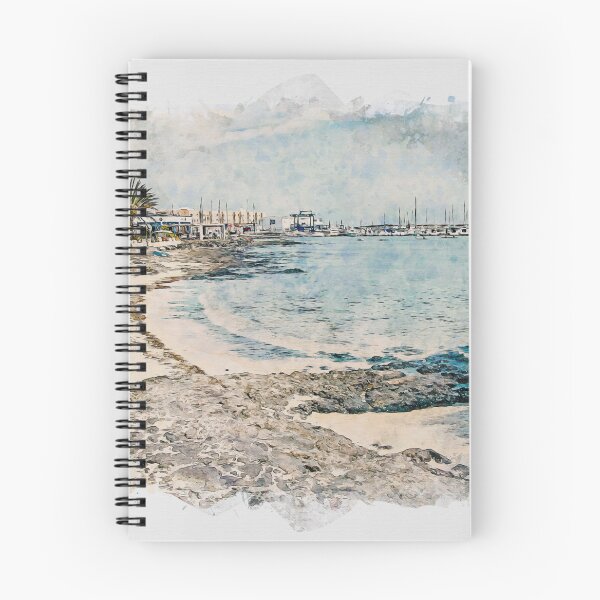 Item preview, Corralejo Fuerteventura Watercolour Effect Photo 36 designed and sold by GG WALL ART.