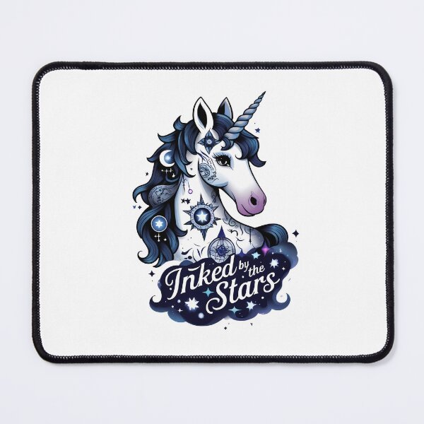 Item preview, Inked by the Stars – Celestial Tattoo Unicorn designed and sold by zoughlal.