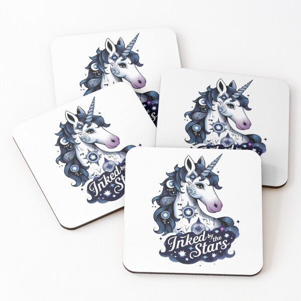 Item preview, Inked by the Stars – Celestial Tattoo Unicorn designed and sold by zoughlal.