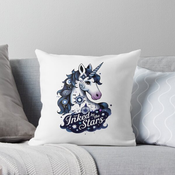 Item preview, Inked by the Stars – Celestial Tattoo Unicorn designed and sold by zoughlal.